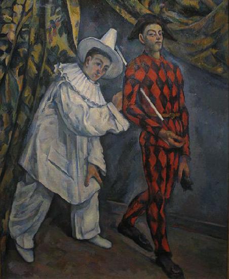 Paul Cezanne Pierot and Harlequin Sweden oil painting art